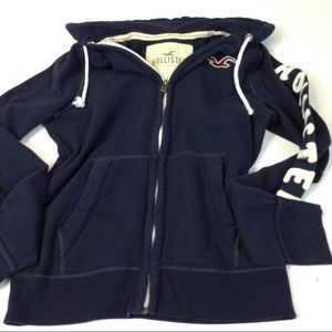 Hollister Hooded Sweatshirt Zip Front - L